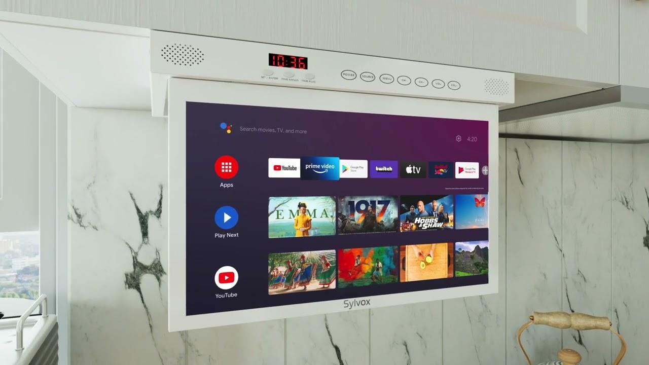 Watch Sylvox Under Cabinet TV 15.6-Inch Smart 1080p with LED Clock Display | Overview
