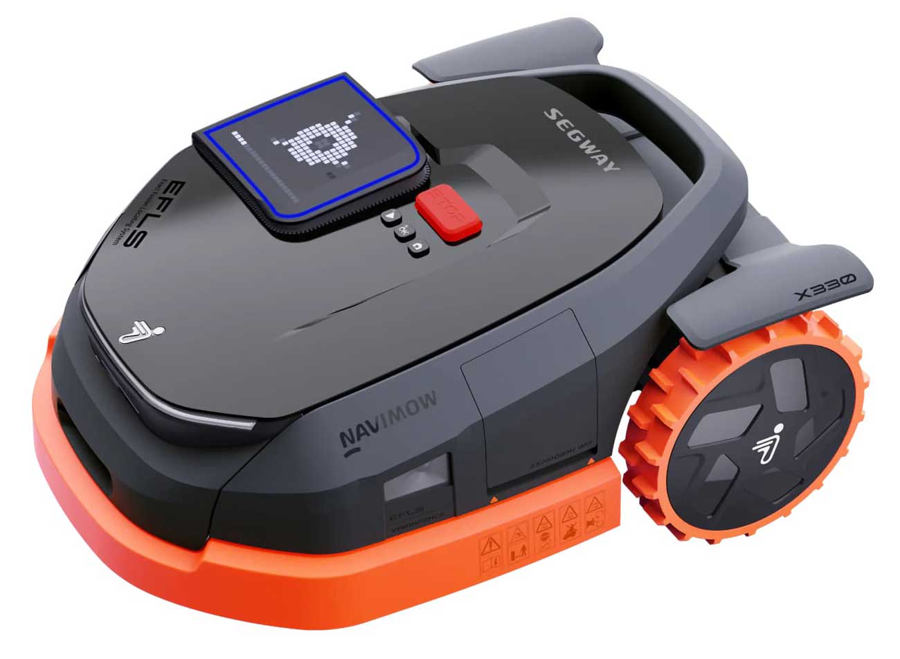Top Angled view of X330 Robotic Lawn Mower