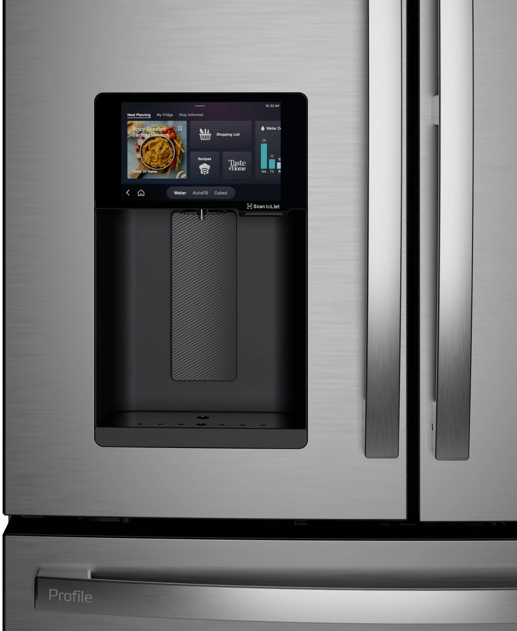 Display view of GE Profile Refrigerator