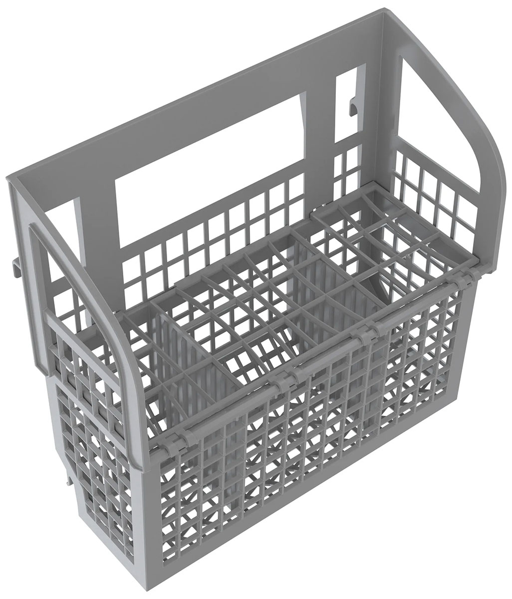 Angle view of empty utensil basket.