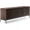 BDI Elements Media Console with 4 Weave Doors in Toasted Oak