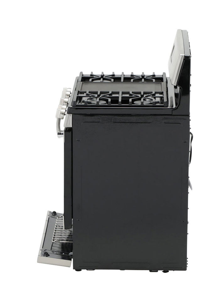 Side Broiler View Of Ge Gas Range