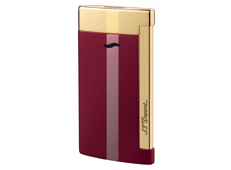 S.T. Dupont Slim 7 Lighter in Red and Gold - 027707