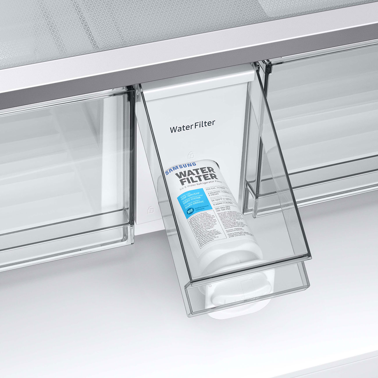 Close-up of water filter.