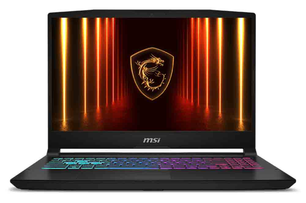 Front view of MSI Katana 15 HZ Gaming Laptop