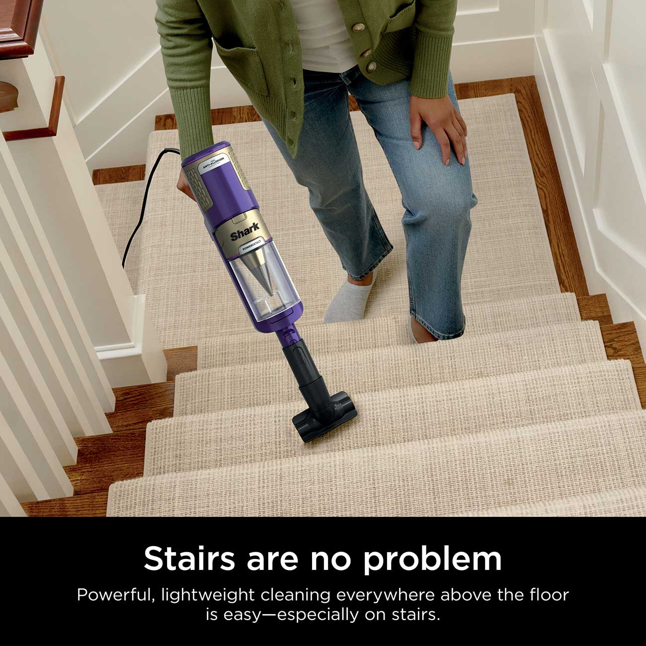 Shark PowerDetect Ultra-Light Corded Stick Vacuum Lightweight Design Detail