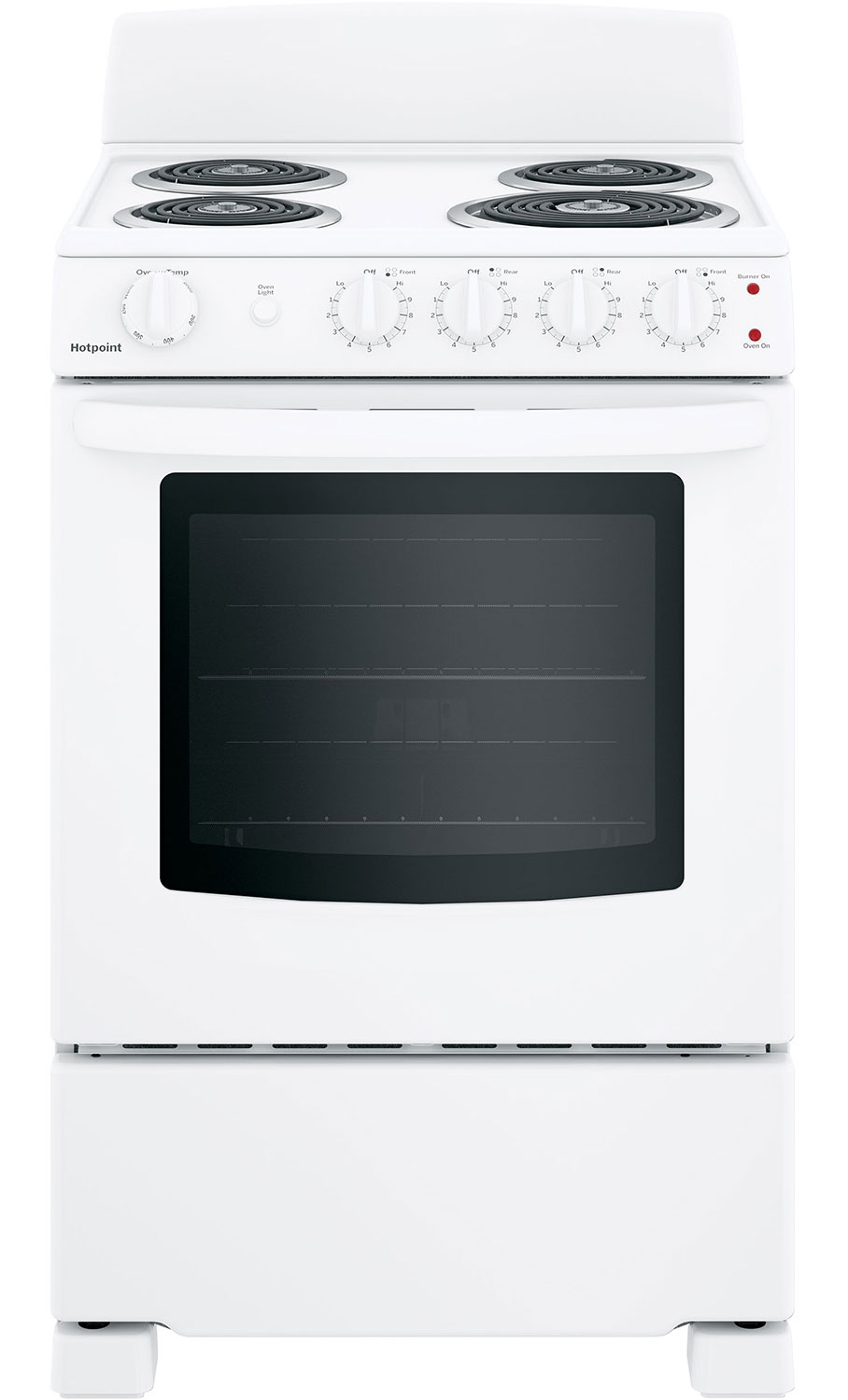 GE Hotpoint 24" White Freestanding Electric Range - RAS240DMWW