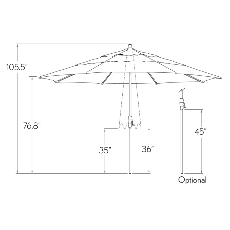 canvas miramar offset patio umbrella 11' Twist Market Umbrella, Coal The Classic Round Affordable Patio Umbrella is a top seller and sells a lot every year CANVAS Miramar Offset Patio Umbrella