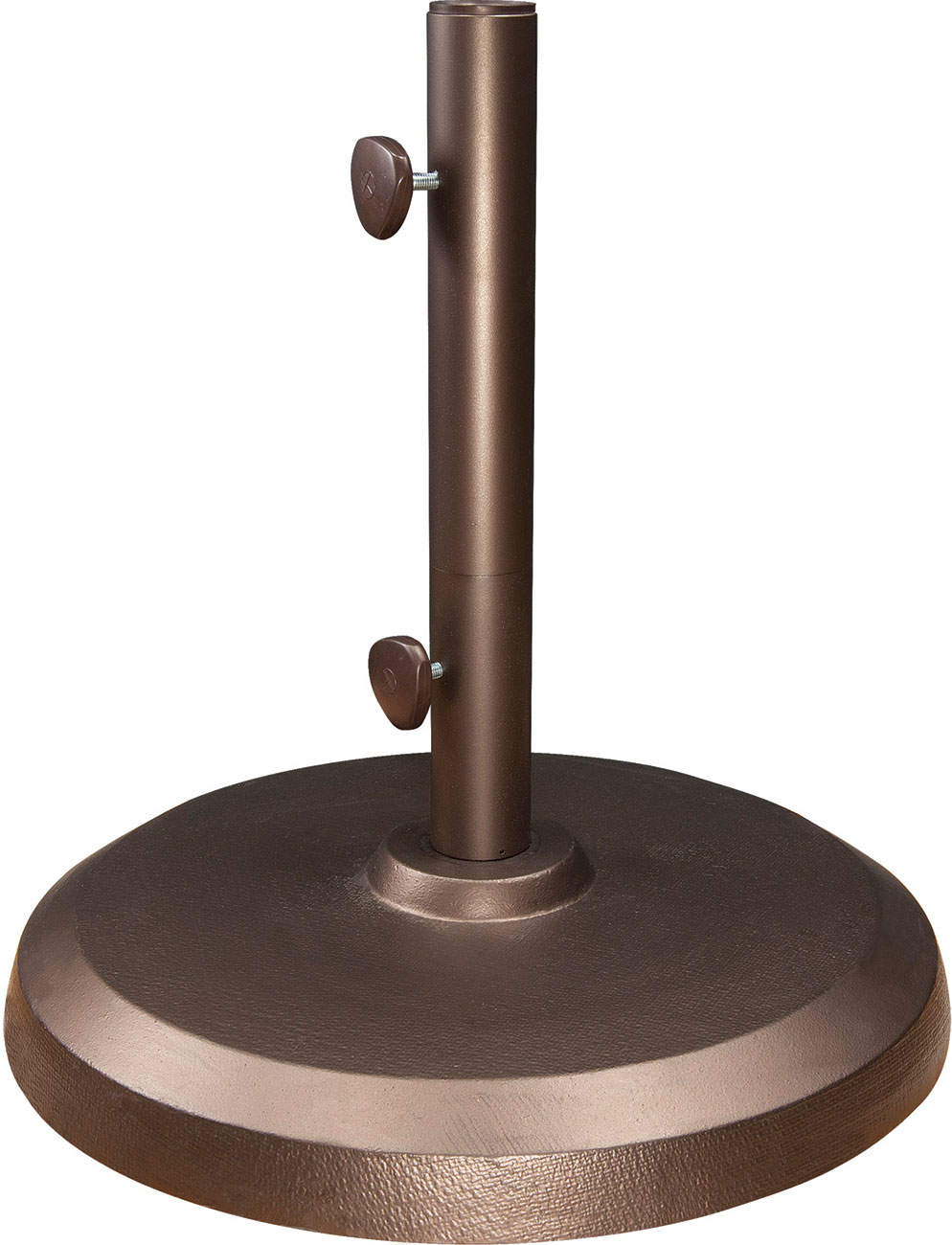 Front View of the Treasure Garden Bronze Umbrella Base