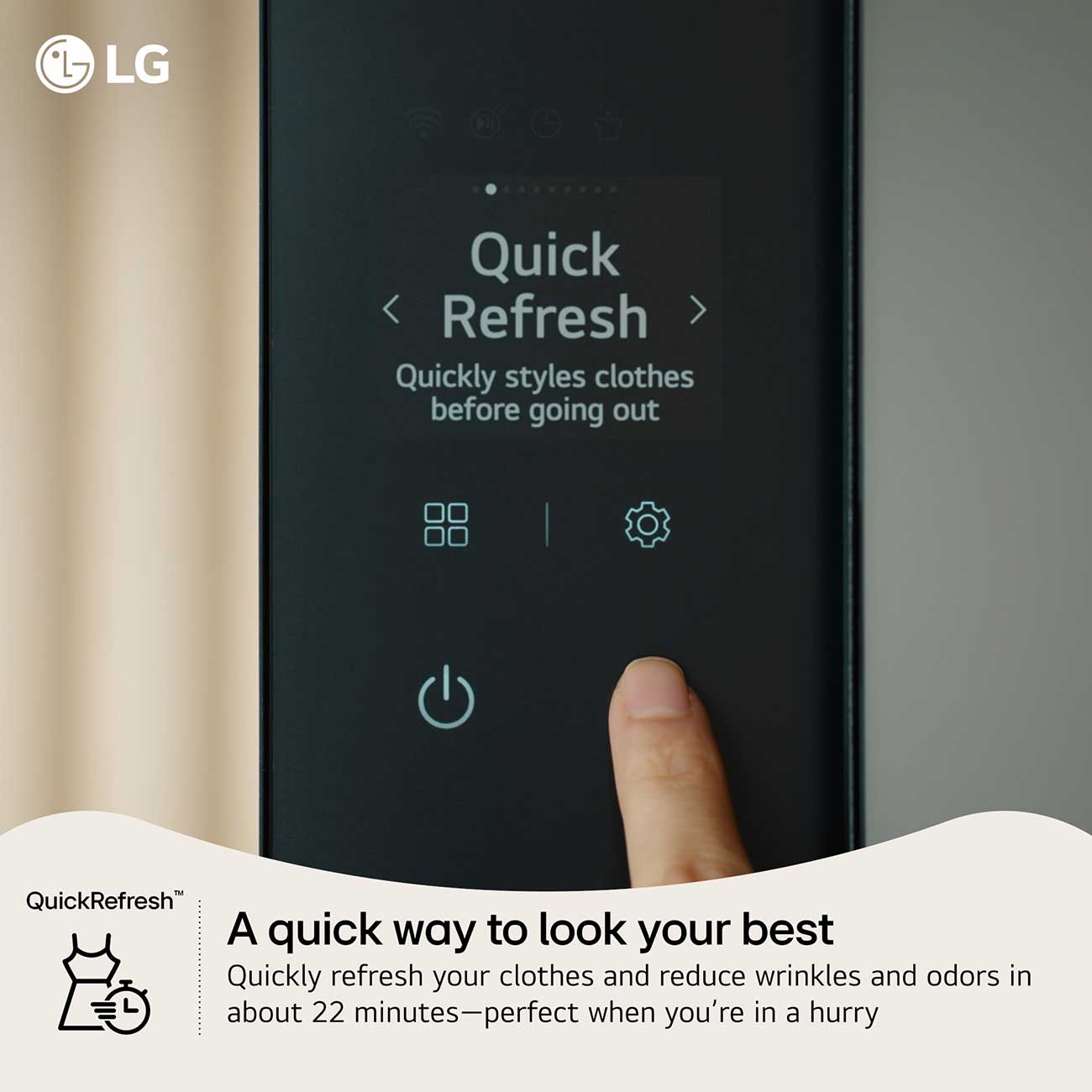 LG Styler Smart Steam Closet Refresh Detail