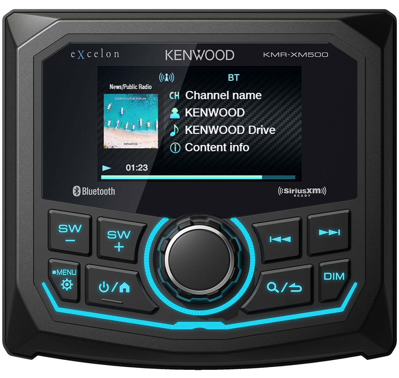 Front View of Kenwood Radio