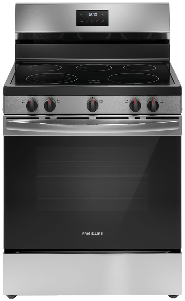 Front view of Frigidaire Range in Stainless Steel.