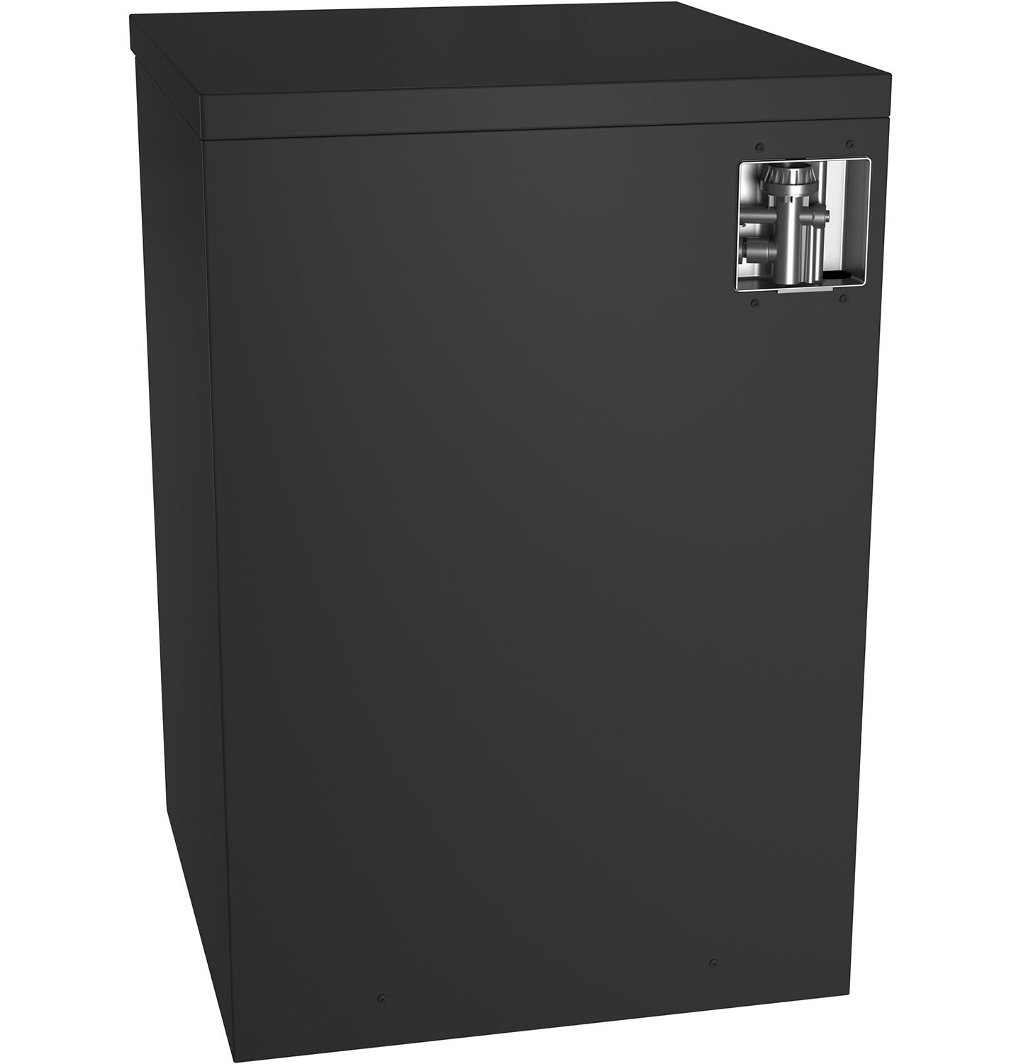 Back of a Portable Stainless Steel GE Dishwasher