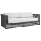 Sunset West Milano Sofa in Charcoal Grey | Echo Ash Sunbrella