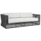 Sunset West Milano Sofa in Charcoal Grey | Echo Ash Sunbrella