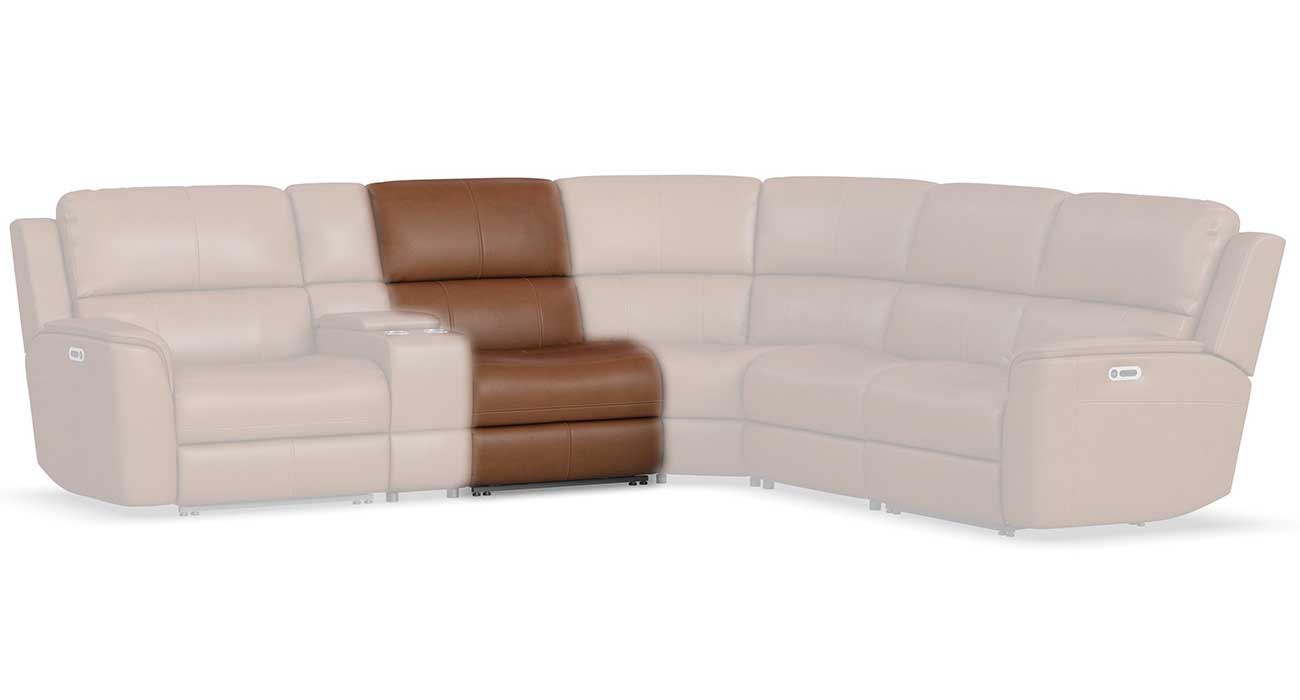 Flexsteel Henry Armless Power Recliner in Caramel 104159PH94672