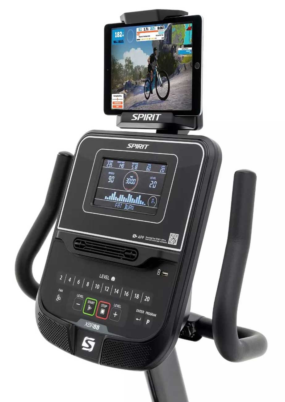 Front Angled view Detail of Exercise Bike Console