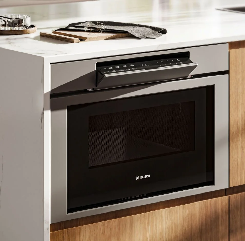 Elegant kitchen featuring a Thermador built-in coffee machine, with a stylish design and premium features