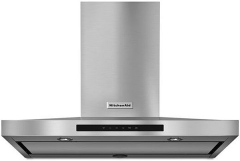 KitchenAid 36" PrintShield Black Stainless Steel Wall-Mount Canopy Hood - KVWB606HBS