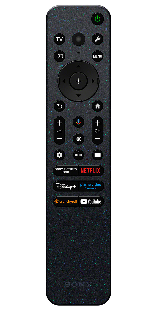 Top View of Sony Bravia 7 4K MiniLED TV Remote