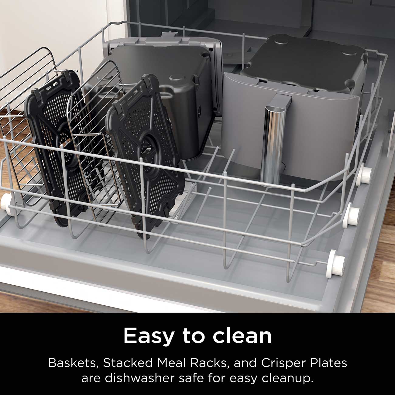 DoubleStack XL 2-Basket 10-Qt. Air Fryer Dishwasher Safe Parts Detail