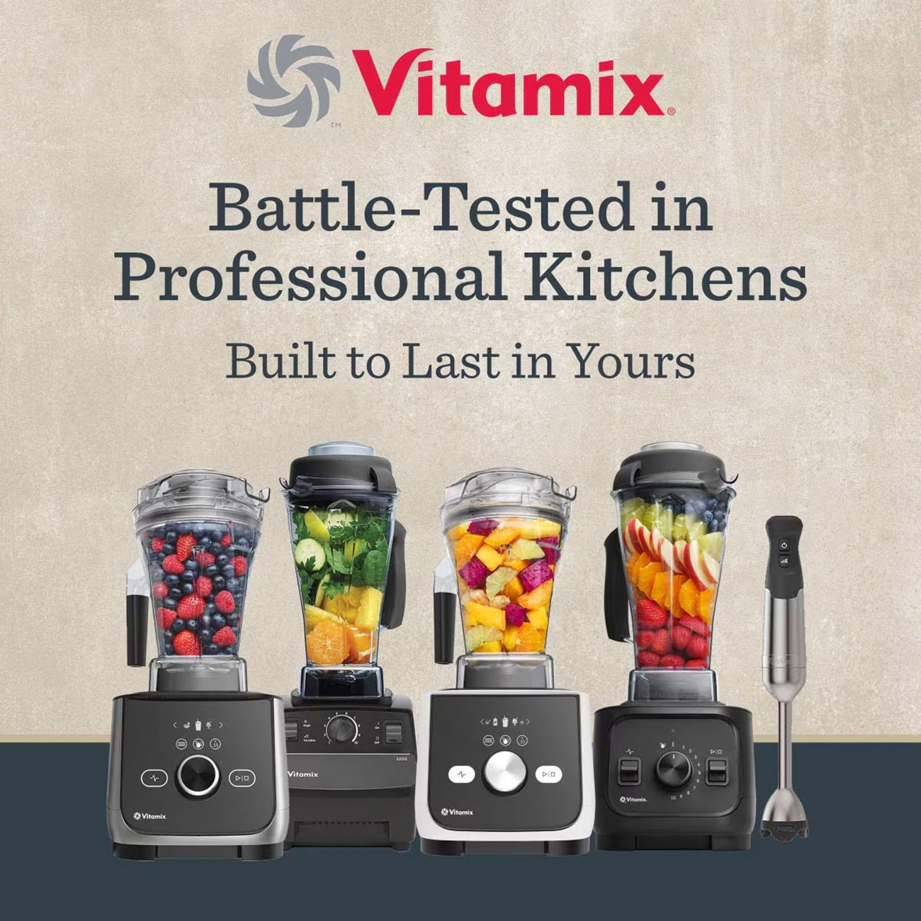 View of Vitamix VX1 Blender with other collection blenders