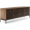 BDI Elements Media Console with 4 Weave Doors in Natural Walnut