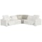 Flexsteel Aurora Full Wedge with Power Headrests in Coconut Milk Leather Finish