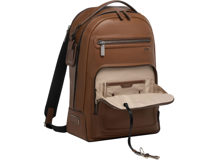 bronze times tm premium shockproof canvas laptop backpack travel bag in Bark and luggage strap that secures the pack to our Canvas Rolling Carry Men's Waxed Canvas and Leather