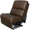 Flexsteel Armless Power Recliner Henry with Power Headrest and Lumbar in Burnt Umber Leather Finish