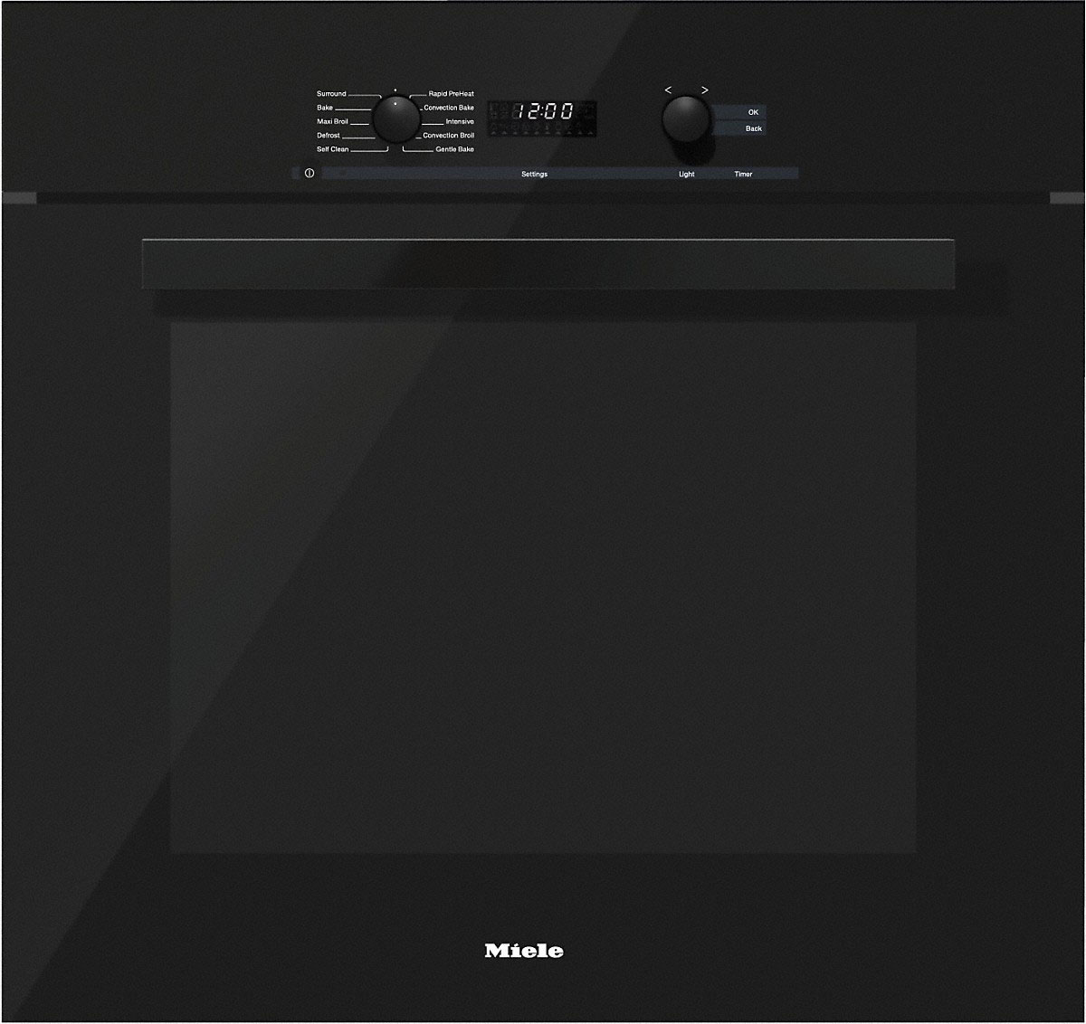 Miele 30" Obsidian Black Convection Wall Oven H 6280 BP OB