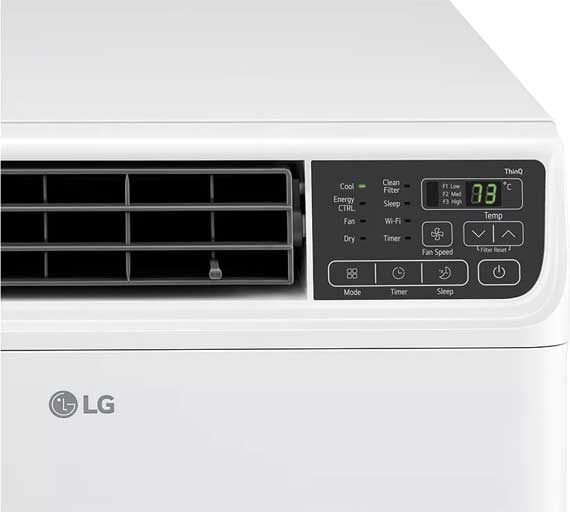 Close up view of LG Window Air Conditioner