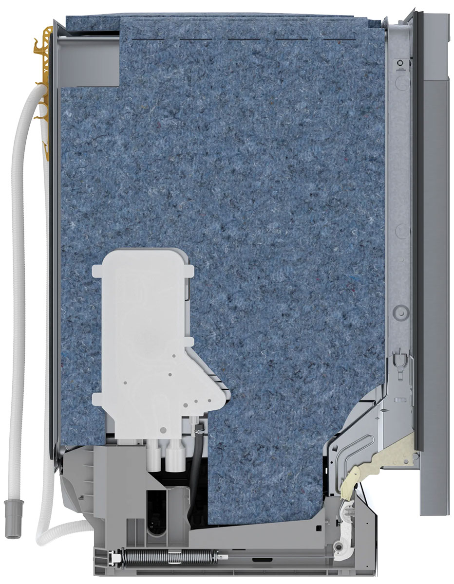 Left-side view of dishwasher.