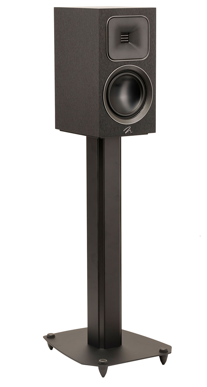 Front Left View of Martin Logan Speaker with Stand