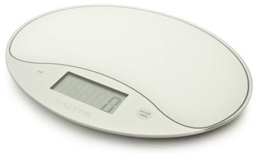 Salter White Ultra Thin Glass Digital Kitchen Scale - 1053WHT