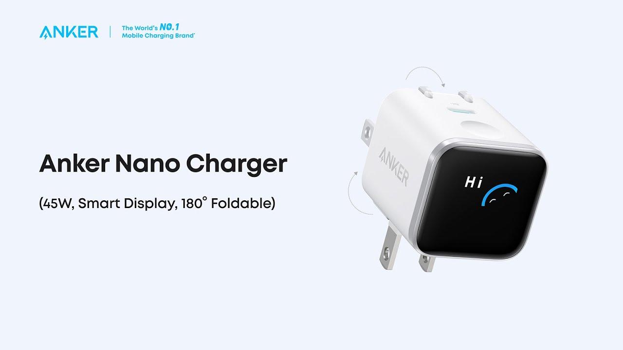 Watch Anker Nano Charger (45W, Smart Display, 180 Foldable) | Anker Smart Display Charger