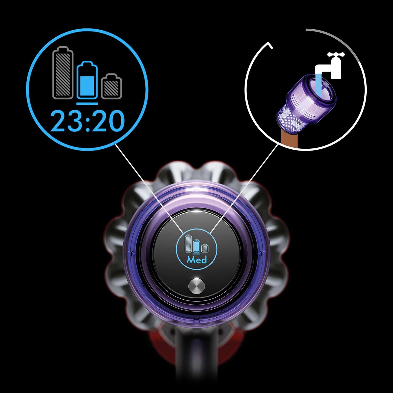 Battery Indicator/Filter Clean of V11 Stick Vacuum