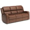 Flexsteel Linden Brown Leather Power Reclining Sofa With Power Headrests & Lumbar