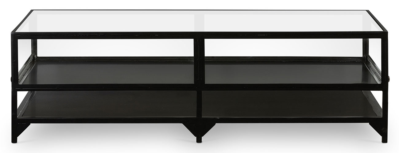 Front View of the Belmont Collection Shadow Box Coffee Table