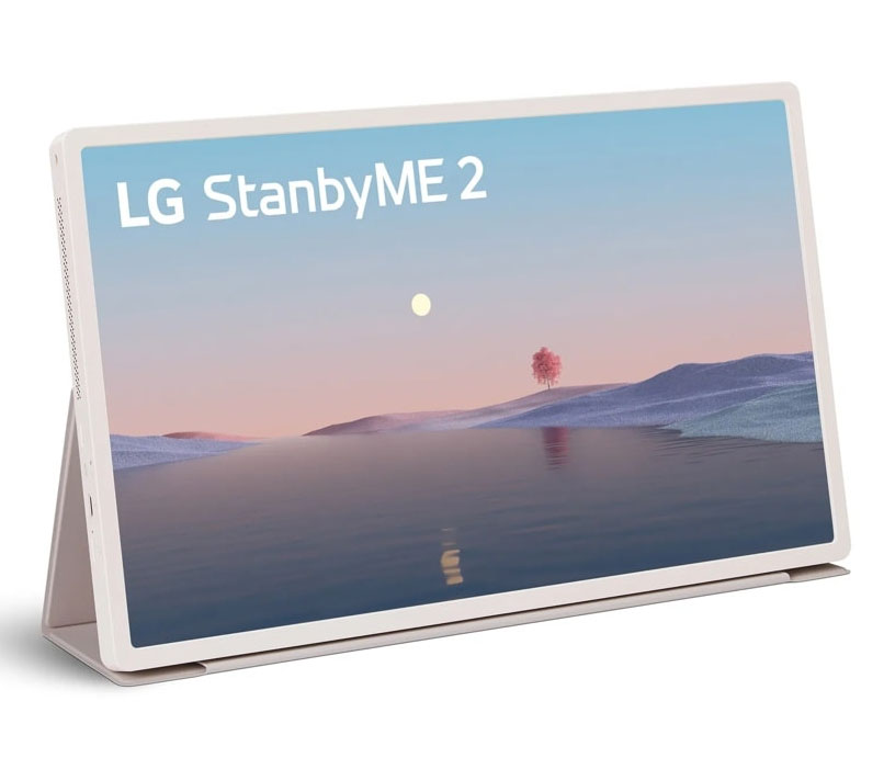 Front Left View of LG 2K Smart Portable TV Unmounted 