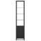 BDI Linea 18" Charcoal Stained Ash Single Shelf Bookcase