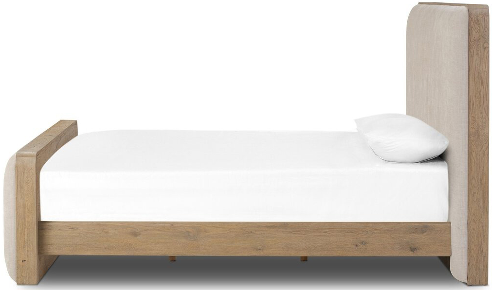 Alternate view of Four Hands Pierce Bed - Queen - in Holland Sand&amp;#xA0;Fabric - 249200-001