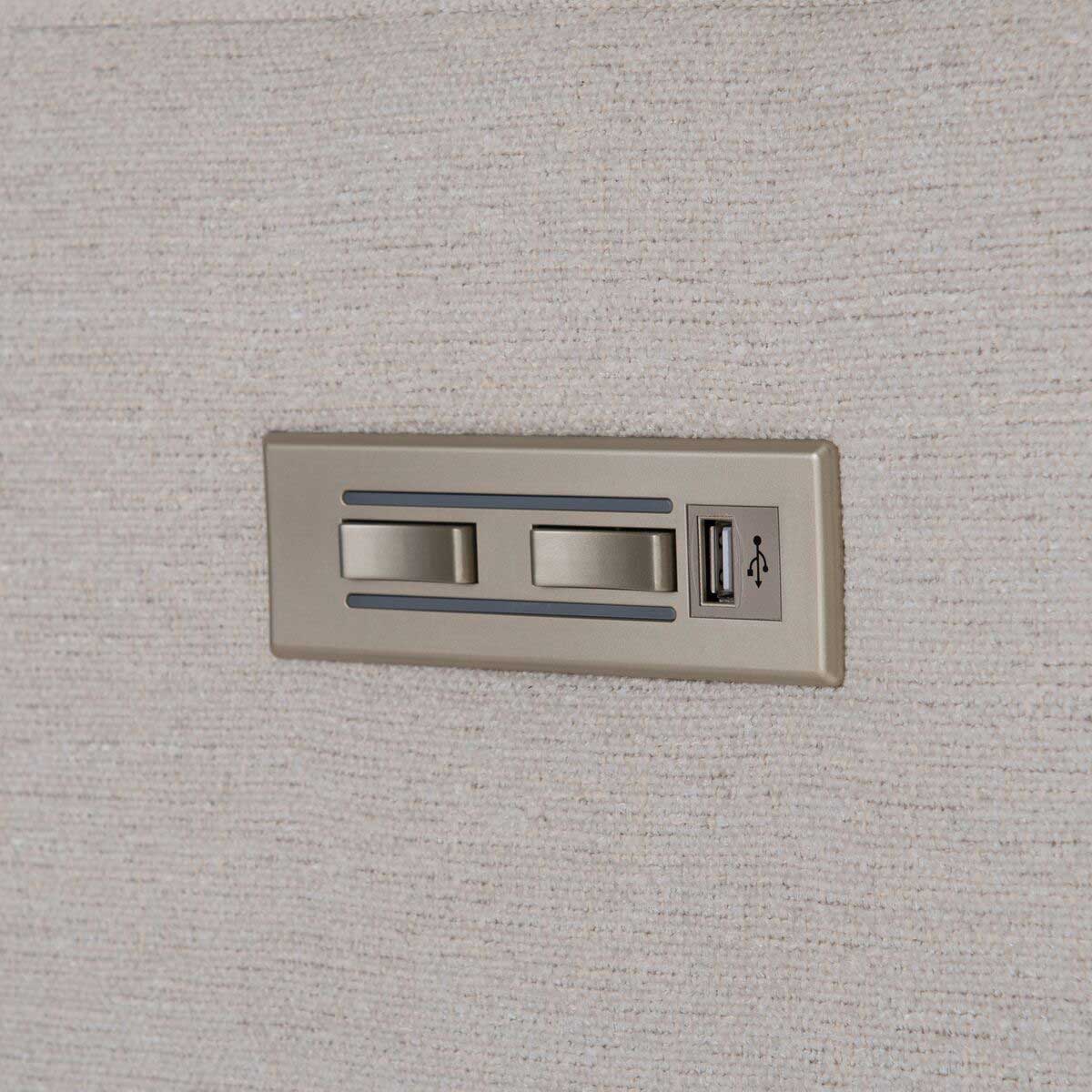 Close up view of Bernhardt Recliner Chair USB