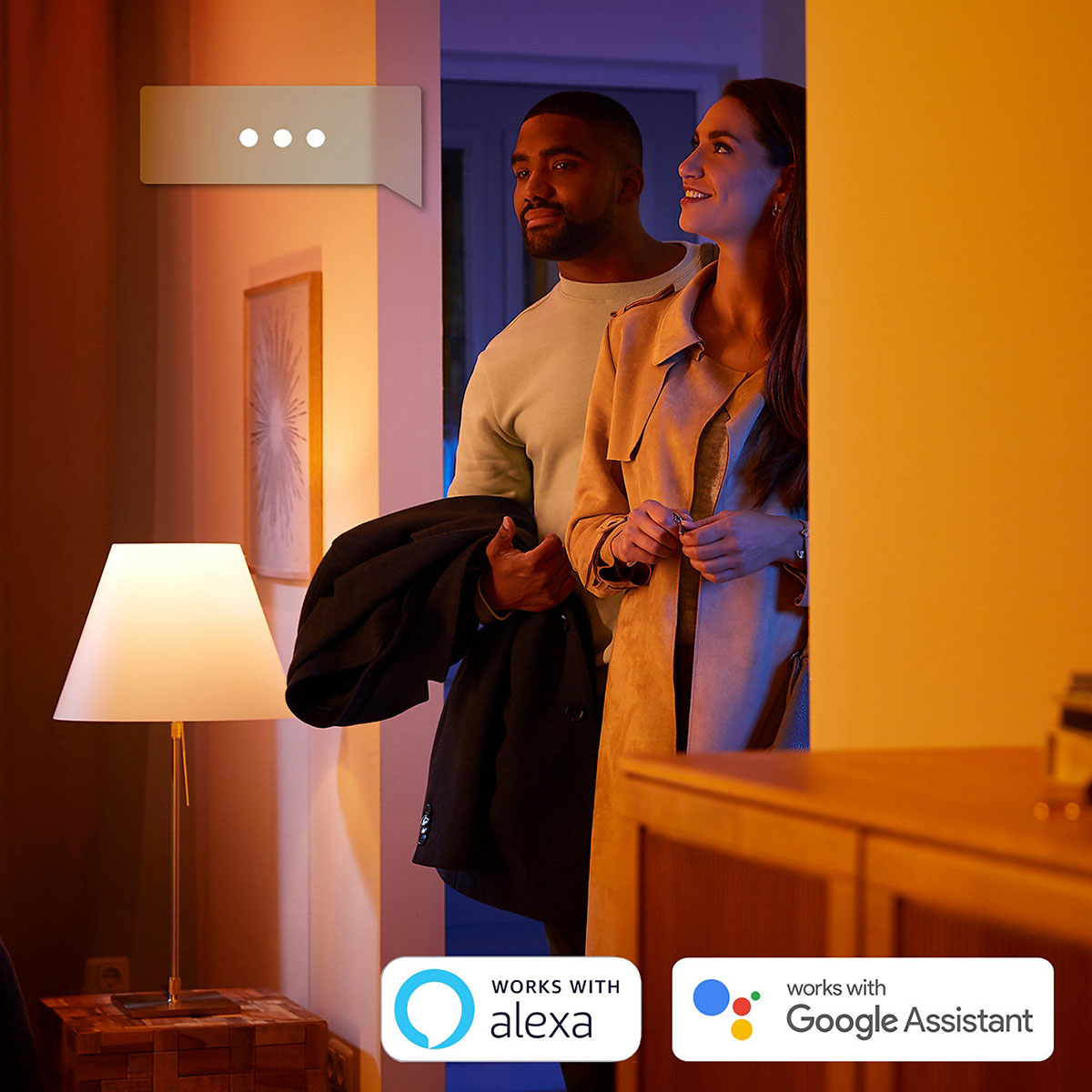 View of the Philips Hue E12 White And Color Ambiance Single Bulb's Compatibility 