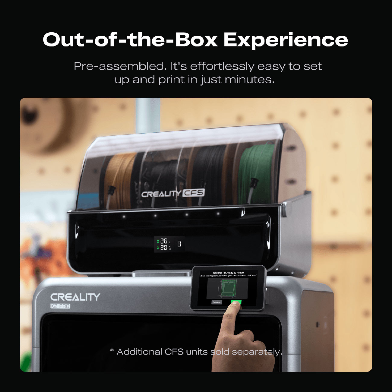 Infographic View of Creality 3D Printer Ready To Use