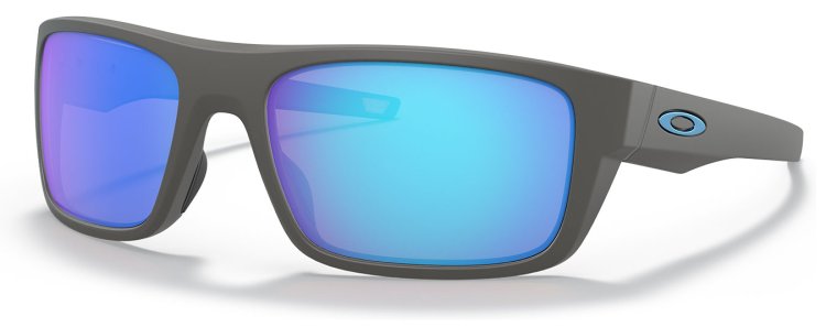 Large image of Oakley Drop Point Prizm Sapphire Polarized, Matte Dark Grey Sunglasses, 61mm