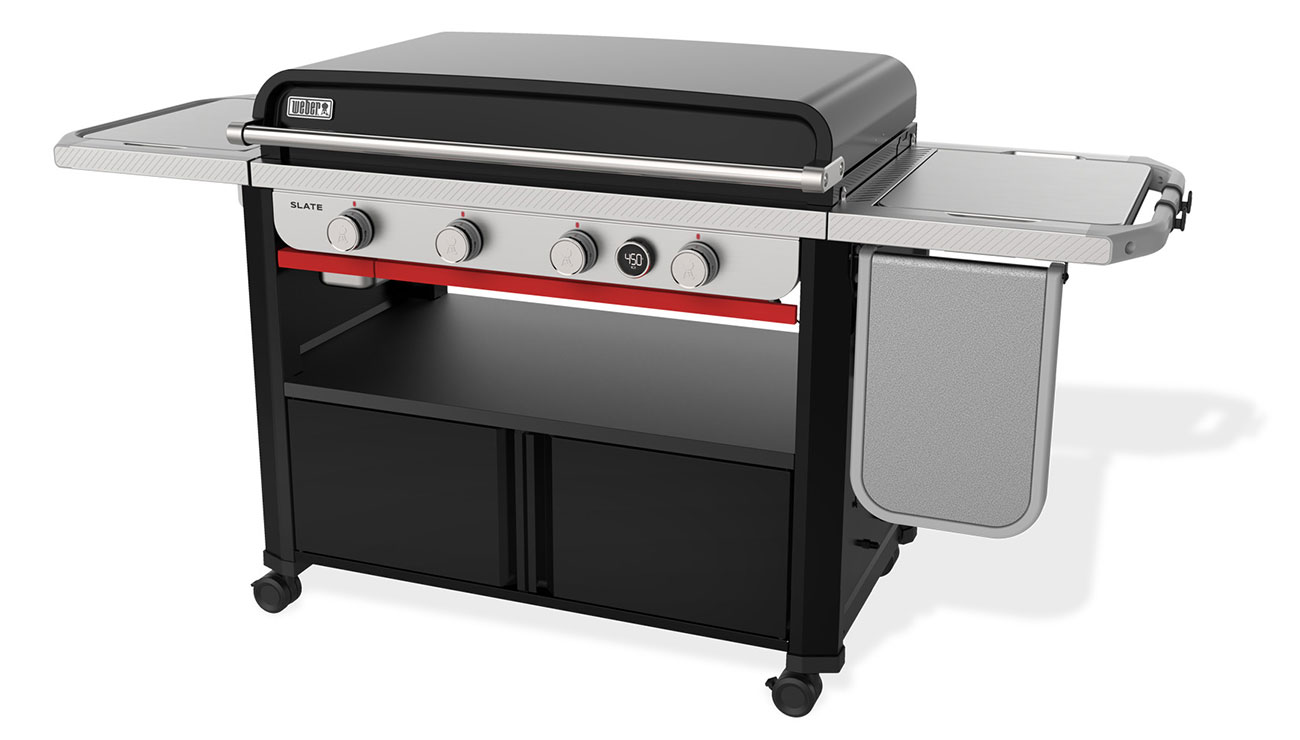 Angled Front View of Weber Slate Griddle