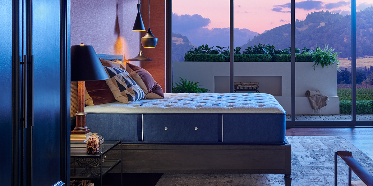 Luxury mattress on bed frame
