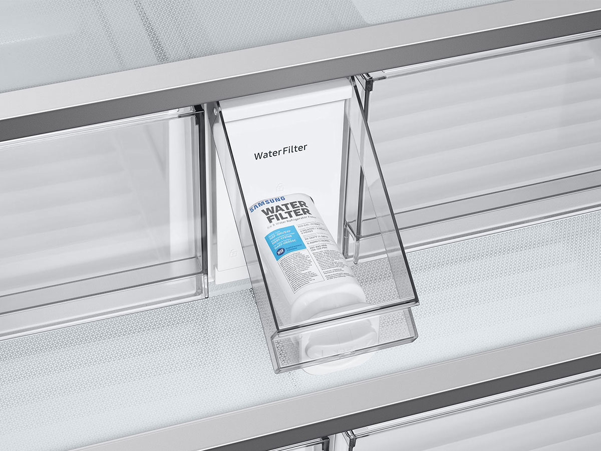 Close-up of water filter.
