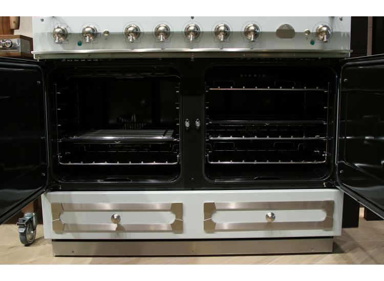 La Cornue CornuFe 110 43 In. Tapestry With Satin Chrome Trim Dual Fuel Range - C1AN